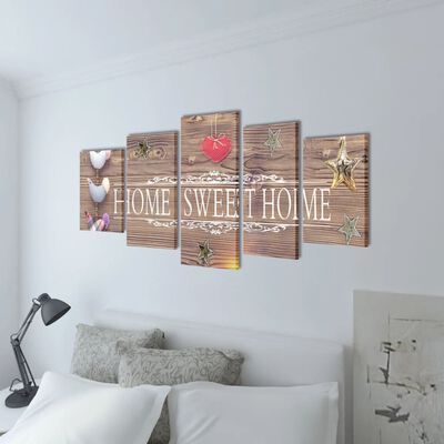 Taulusarja Home Sweet Home 100 x 50 cm
