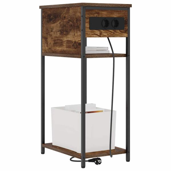 vidaXL Y&ouml;p&ouml;yt&auml;kaappi Savup&auml;hkin&auml; 41 x 28 x 76 cm Tekninen puu