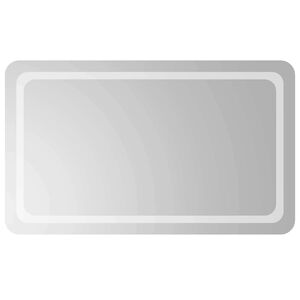 vidaXL LED kylpyhuonemirror L&auml;pin&auml;kyv&auml; 100 x 60 cm karkaistu lasi