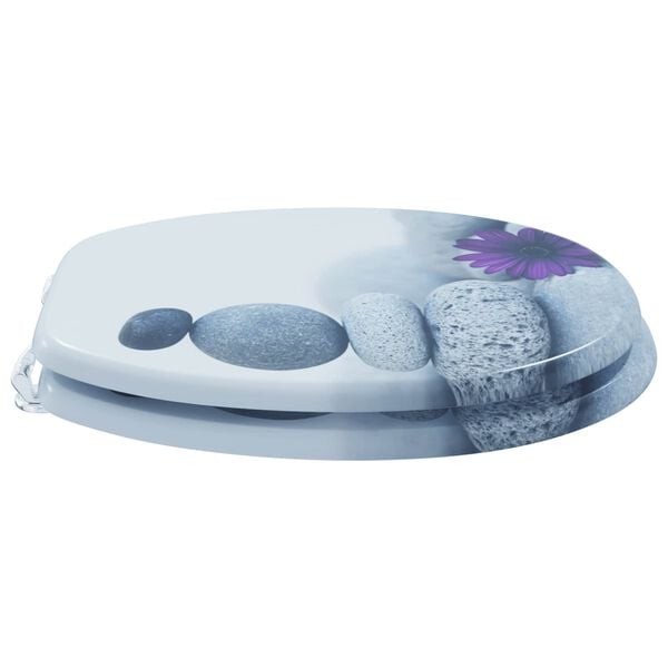 vidaXL WC-istuin Harmaa 44 x 38 cm MDF-levy