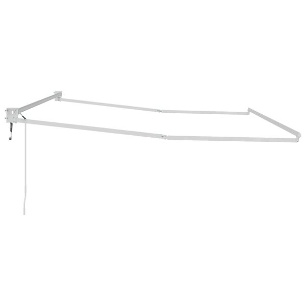 vidaXL S&auml;hk&ouml;k&auml;ytt&ouml;inen ulosvetokangasrunko Valkoinen 4 x 2 m Alumiini