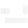 vidaXL TV-sein&auml;kaappi setti 4 pcs Valkoinen Tekninen puu