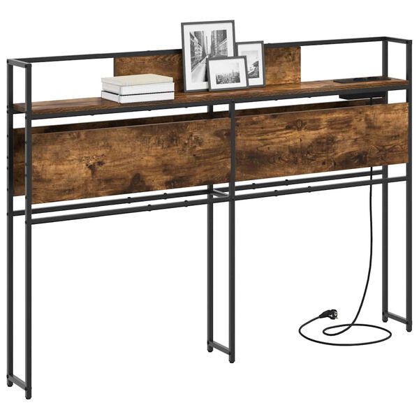 vidaXL S&auml;ilytysp&auml;&auml;ty hyllyll&auml; p&auml;&auml;tyll&auml; Savutammi 135 cm Tekninen puu