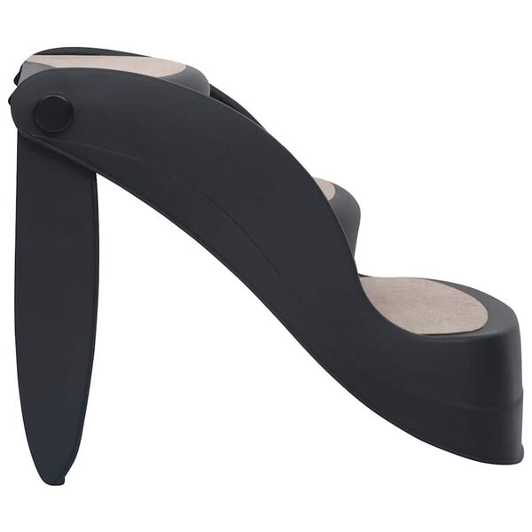 vidaXL Kokoontaittuvat 3 askelman koiran portaat musta