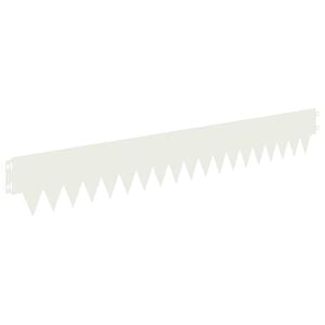 vidaXL Nurmireunus 50 pcs 103 x 15 cm metalli valkoinen
