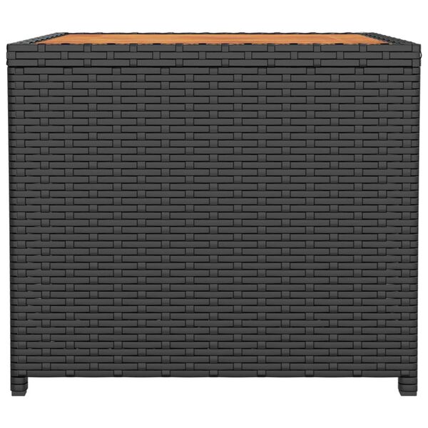 vidaXL Sivup&ouml;yt&auml; musta polyrottinki / t&auml;ysi akasiapuu