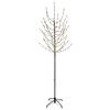 vidaXL LED-joulupuu Musta 47 x 210 cm Ter&auml;s 180 LEDi&auml;