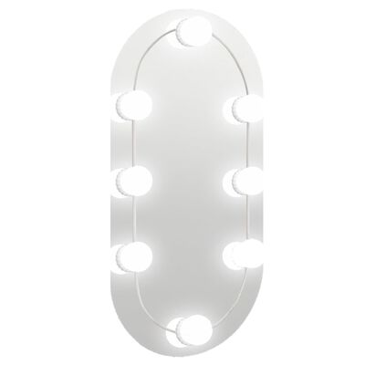 vidaXL Peili LED-valoilla 40x20 cm lasi soikea