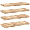vidaXL Kelluvat hyllyt 4 kpl 80x30x4 cm k&auml;sittelem&auml;t&ouml;n massiivipuu akaasia