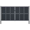 vidaXL Puutarhan portti ter&auml;s 400x175 cm antrasiitti