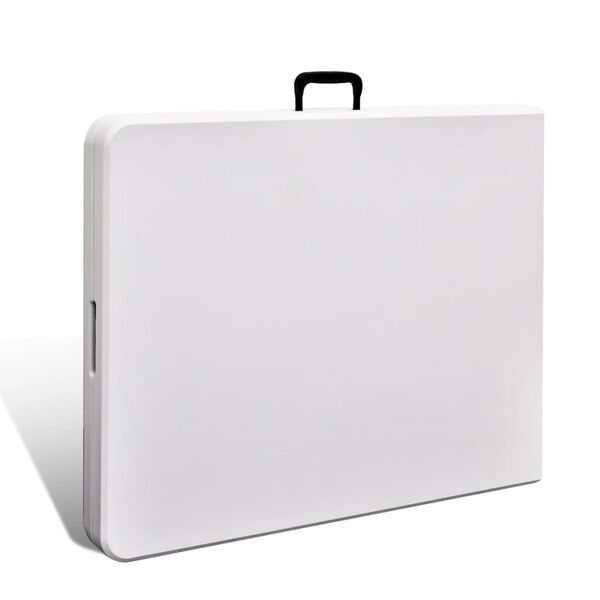 vidaXL Kokoontaittuva puutarhap&ouml;yt&auml; valkoinen 180x75x74 cm HDPE