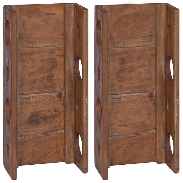 vidaXL Teline Ruskea 24 x 13 x 54 cm Kiinte&auml;&auml; mahonkipuuta