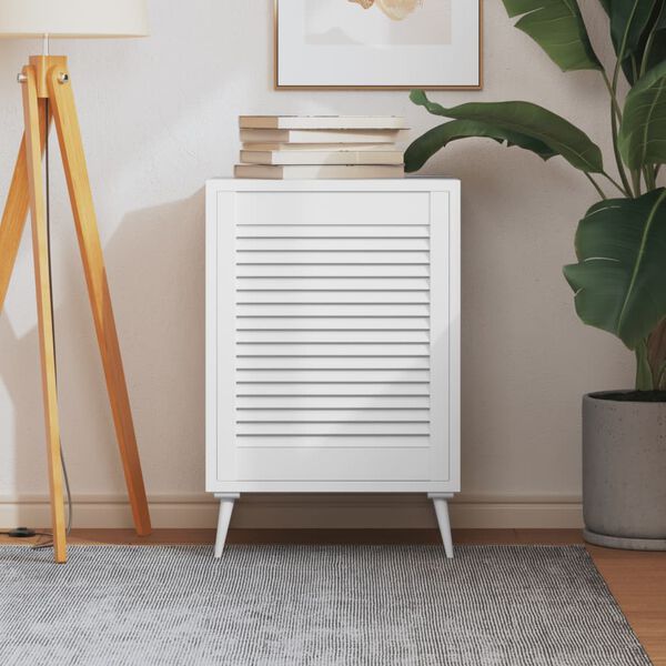 vidaXL Kaapin ovi s&auml;leikk&ouml;muotoilu valkoinen 61,5x49,4 cm t&auml;ysi m&auml;nty