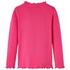 Lasten pitk&auml;hihainen T-paita kirkas pinkki 140