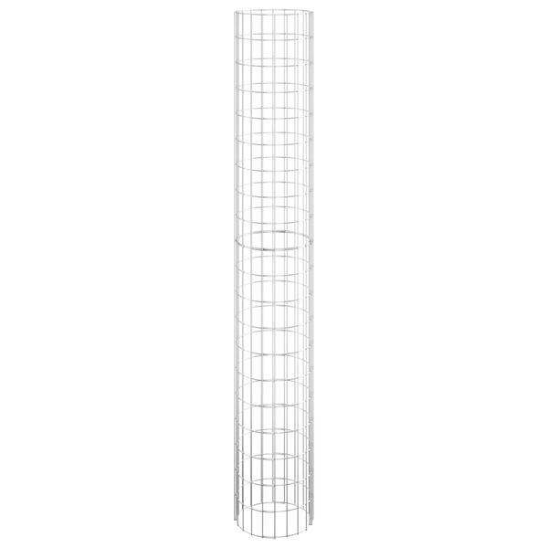 vidaXL Pyöreä kivikori/kukkalaatikot 3 kpl galvanoitu teräs Ø30x200 cm