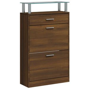vidaXL Kenk&auml;kaappi ruskea tammi 63x24x104 cm tekninen puu