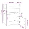 vidaXL Keittiövaunu harmaa Sonoma 60x45x80 cm tekninen puu