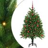 vidaXL Joulukuusi 150 LED-valoilla jalustalla Vihre&auml; 120 cm PE