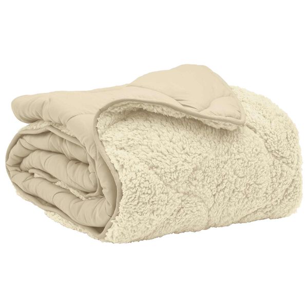 vidaXL Kes&auml;peitto Kerma 220 x 240 cm Mikrokuitu ja teddy fleece