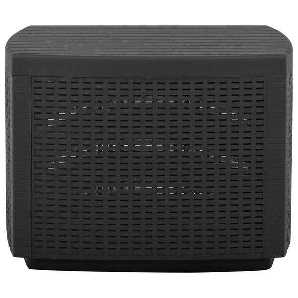 vidaXL Puutarhapöytä harmaa 53x53x40 cm muovi