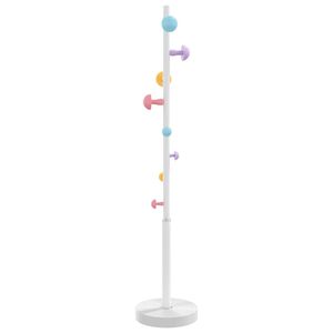 vidaXL Naulakko valkoinen 172 cm jauhemaalattu rauta