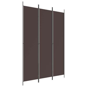 vidaXL 3-paneelinen Tilanjakaja ruskea 150x220 cm kangas
