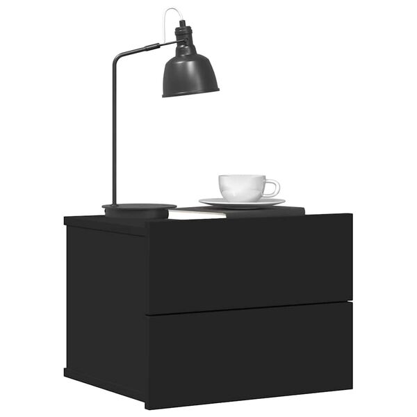 vidaXL Yöpöytä musta 40x30x30 cm tekninen puu