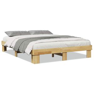 vidaXL S&auml;ngynrunko ilman patjaa 160x200 cm massiivipuutammea