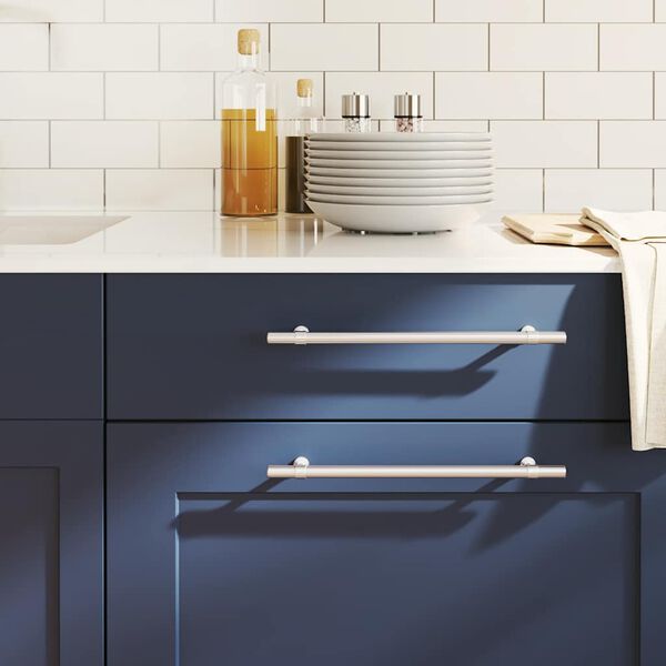 vidaXL Kaapin kahvat 5 kpl hopea 224 mm ruostumaton ter&auml;s