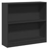 vidaXL Kirjahylly musta 80x24x75 cm lastulevy