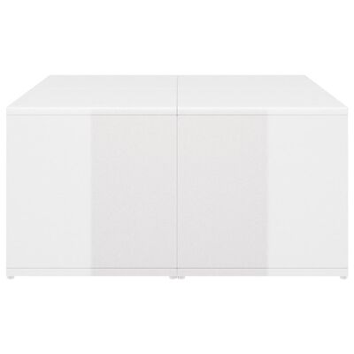 vidaXL Sohvapöydät 4 kpl korkeakiilto valkoinen 33x33x33 cm lastulevy