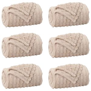 vidaXL Heittop&auml;&auml;llys 6 kpl Beige 200 x 150 cm 4.5 kg Fleese