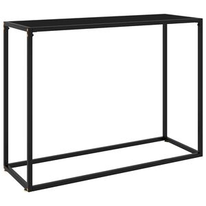 vidaXL Konsolip&ouml;yt&auml; musta 100x35x75 cm karkaistu lasi