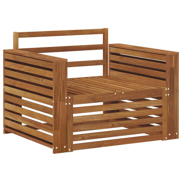 vidaXL 2 Kappale Sohva k&auml;sinojilla Tihe&auml; akasiapuu Luonnollinen