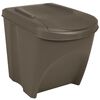 vidaXL Pinottavat roskalaatikot 3 kpl harmaa 75 l polypropeeni