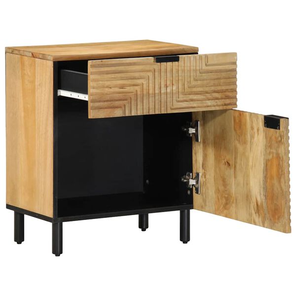 vidaXL Y&ouml;p&ouml;yt&auml;kaappi Ruskea 50x33x60 cm Massiivipuu Mango