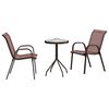 vidaXL Puutarhan Bistro Set 3 pcs Ruskea Teräs