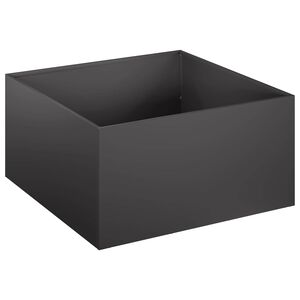 vidaXL Puutarha ruukku Musta 60 x 60 x 30 cm Kylm&auml;valssattu ter&auml;s