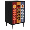 vidaXL Y&ouml;p&ouml;yt&auml;kaappi ESSEN Musta tammi 36 x 33 x 61 cm Tekninen puu