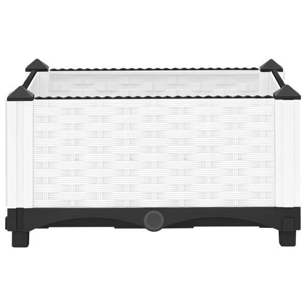 vidaXL Korotettu kukkalaatikko 40x40x23 cm polypropeeni