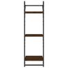 vidaXL 6-osainen Sein&auml;hyllysarja tangoilla ruskea tammi tekninen puu
