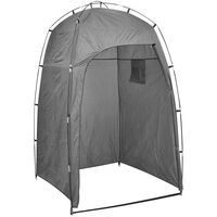 vidaXL Suihku/WC/pukuhuone teltta harmaa
