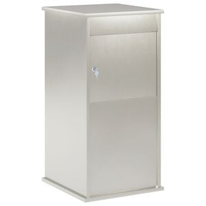 vidaXL Postilaatikko Hopea 50 x 52 x 100 cm Ruostumaton ter&auml;s