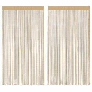 vidaXL String-verhot 2 kpl 100x250 cm Beige
