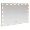vidaXL LED Meikkipeili Valkoinen 80 x 10 x 52,5 cm Lasia ja ter&auml;st&auml;