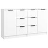 vidaXL Senkki 2 kpl valkoinen 60x30x70 cm tekninen puu