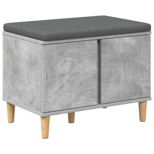 vidaXL Halli penkki tyynyll&auml; ovella Betoni Harmaa 60 x 38 x 46 cm