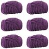 vidaXL Heittop&auml;&auml;llys 6 pcs Violetti 150 x 130 cm Fleese