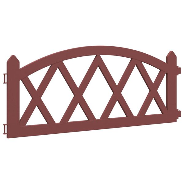 vidaXL Nurmikonreunukset 17 kpl punainen 10 m PP