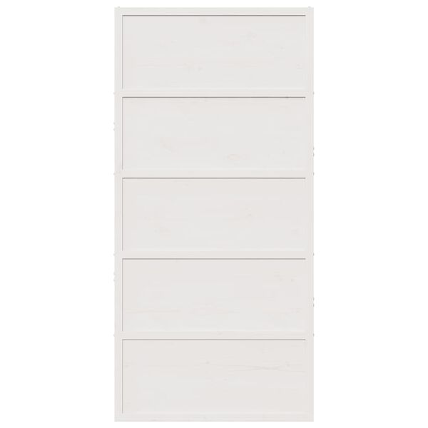 vidaXL Lato-ovi valkoinen 100x208 cm täysi mänty